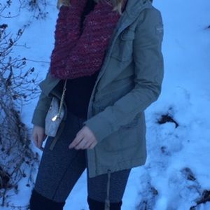 Army green utility jacket